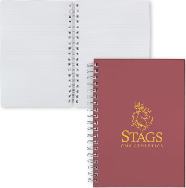 Claremont-Mudd-Scripps Stags CMS Athletics Clear 7" x 10" Spiral Journal Notebook - ONLINE ONLY