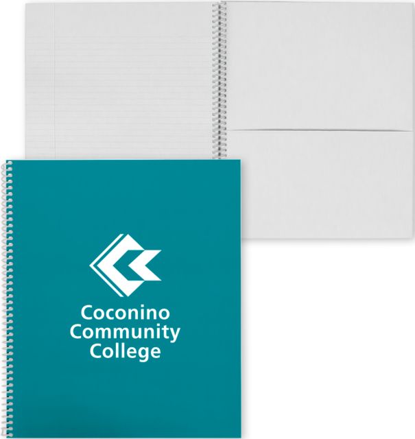 Conconino College Spiral Notebook w/Clear Coil Coconino Community College - Primary Mark - ONLINE ONLY