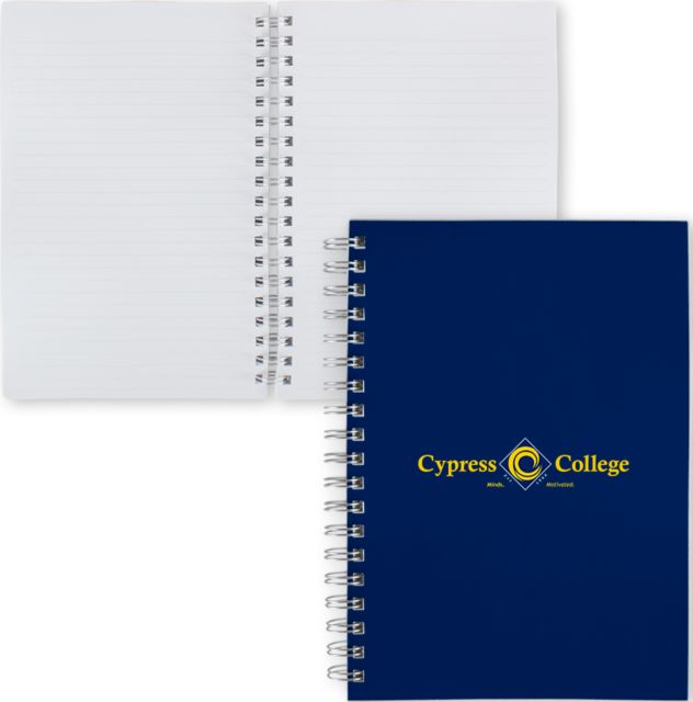 Cypress College Clear 7 x 10 Spiral Journal Notebook Cypress College Logo Horizontal - ONLINE ONLY