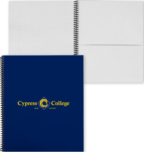 Cypress College College Spiral Notebook w/Black Coil Cypress Chargers Logo - ONLINE ONLY
