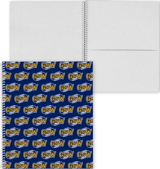 GSW State College Spiral Notebook w/Black Coil GWS Repeating Pattern - ONLINE ONLY