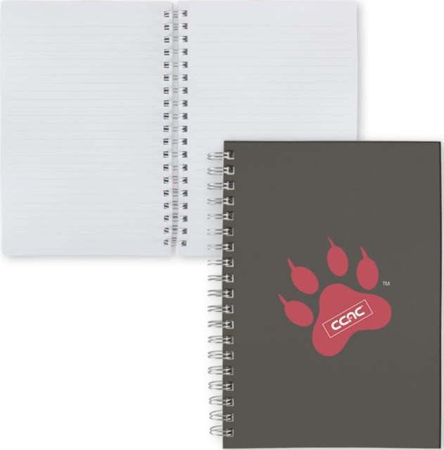 CCAC Clear 7 x 10 Spiral Journal Notebook Paw Print - ONLINE ONLY