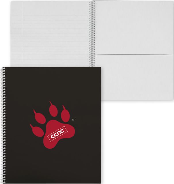 CCAC College Spiral Notebook w/Clear Coil Paw Print - ONLINE ONLY