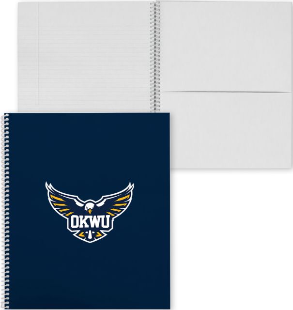 Oklahoma Wesleyan College Spiral Notebook w/Clear Coil Primary Logomark Tent - ONLINE ONLY