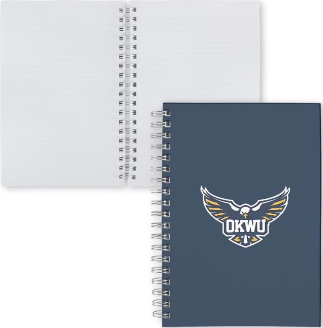 Oklahoma Wesleyan Clear 7 x 10 Spiral Journal Notebook Primary Logomark Tent - ONLINE ONLY