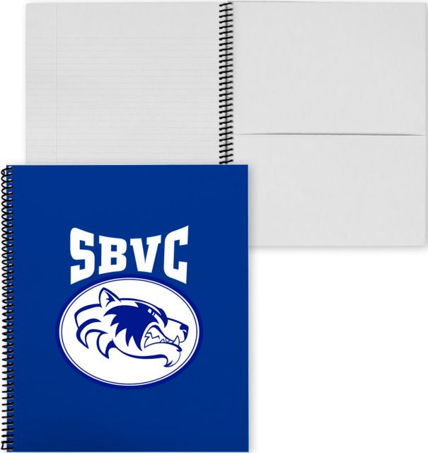 SBVC College Spiral Notebook w/Black Coil SBVC with Wolverine Circle Stacked - ONLINE ONLY