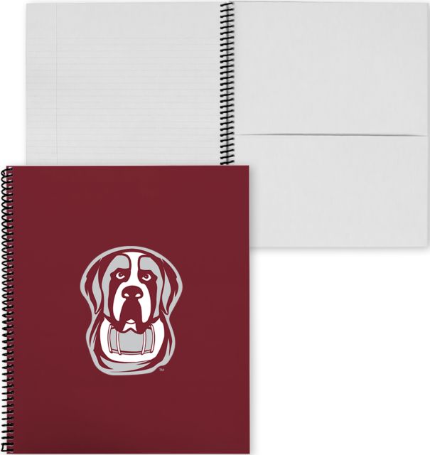 Aquinas College College Spiral Notebook w/Black Coil Mascot Head - ONLINE ONLY