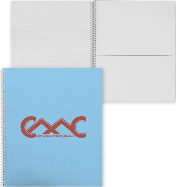Copper Mountain College Spiral Notebook w/Clear Coil Copper Mountain College Primary Mark - ONLINE ONLY