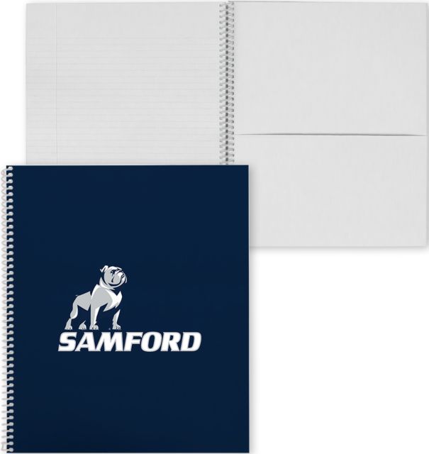 Samford College Spiral Notebook w/Clear Coil Spirit Mark - ONLINE ONLY