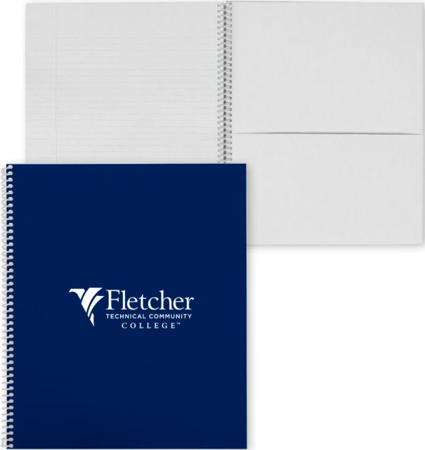 Fletcher Tech College Spiral Notebook w/Clear Coil Horizontal Logo - ONLINE ONLY