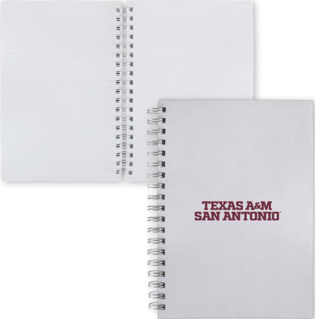 Texas A&M San Antonio Clear 7 x 10 Spiral Journal Notebook Texas A&M San Antonio Wordmark - ONLINE ONLY