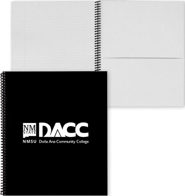 Dona Ana College Spiral Notebook w/Black Coil Dona Ana Community College Wordmark w NMSU Logo