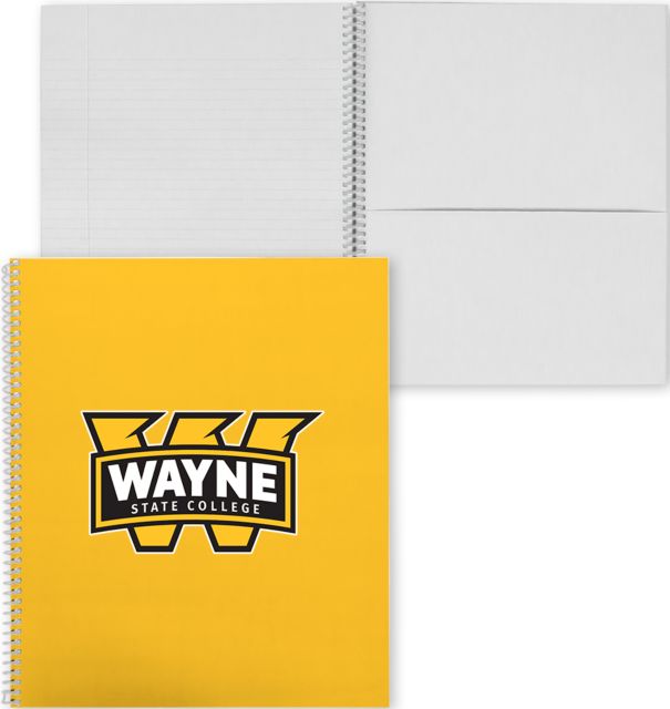 Wayne State College Spiral Notebook w/Clear Coil Primary Mark - ONLINE ONLY