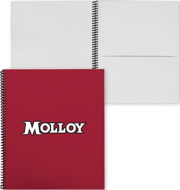 Molloy University College Spiral Notebook w/Black Coil Molloy Wordmark - ONLINE ONLY