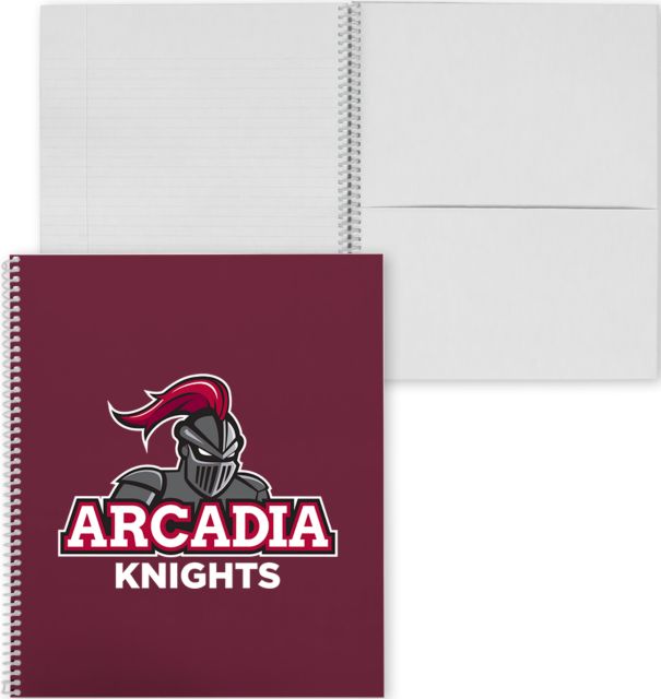 Arcadia College Spiral Notebook w/Clear Coil Arcadia Knights Stacked - ONLINE ONLY