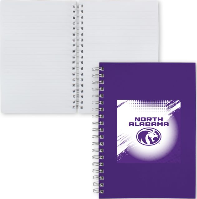 North Alabama Clear 7 x 10 Spiral Journal Notebook UNA Lion Design - ONLINE ONLY