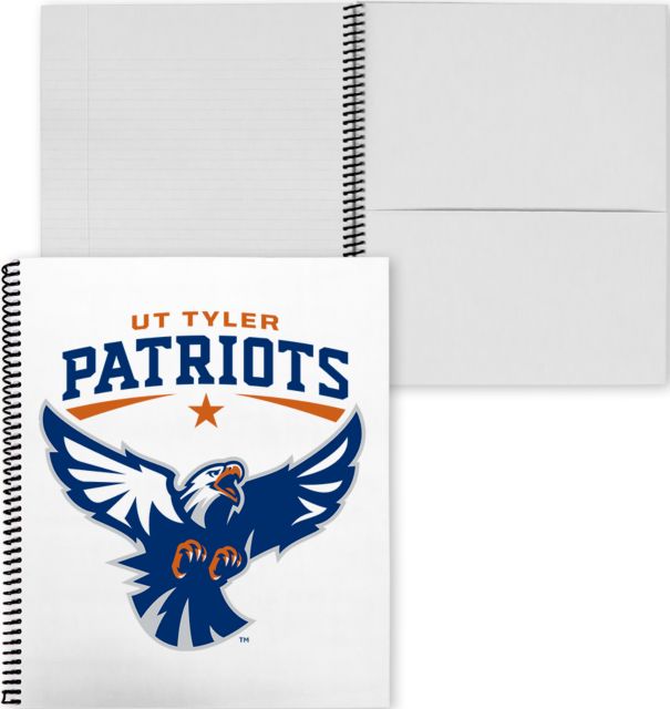 UT Tyler College Spiral Notebook w/Clear Coil Swoop Patriots - ONLINE ONLY