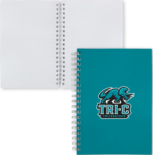 Cuyahoga CC Clear 7 x 10 Spiral Journal Notebook Tri-C Triceratops Primary Mascot Mark - ONLINE ONLY