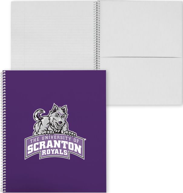Scranton College Spiral Notebook w/Clear Coil Univ of Scranton Athletics Mark - ONLINE ONLY