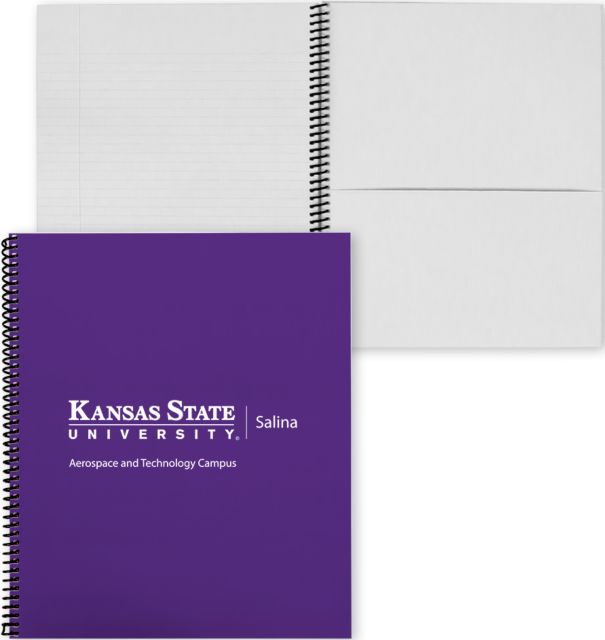 Kansas State College Spiral Notebook w/Coil K State Salina Aerospace and Tech Campus Vertical - ONLINE ONLY
