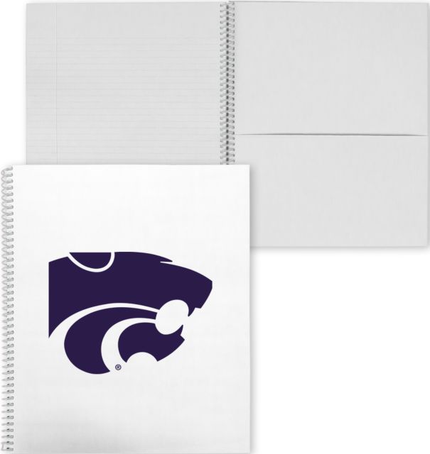 Kansas State College Spiral Notebook w/Clear Coil K State Primary Athletic Mark - ONLINE ONLY
