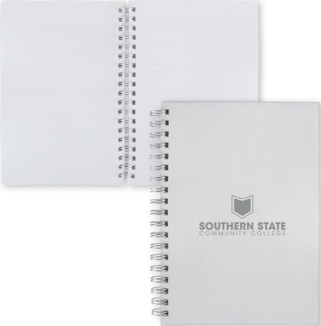 Southern State Clear 7 x 10 Spiral Journal Notebook Sothern State Community College Primary Mark Stacked - ONLINE ONLY