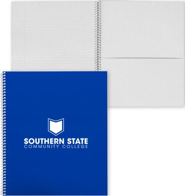 Southern State College Spiral Notebook w/Clear Coil Sothern State Community College Primary Mark Stacked - ONLINE ONLY