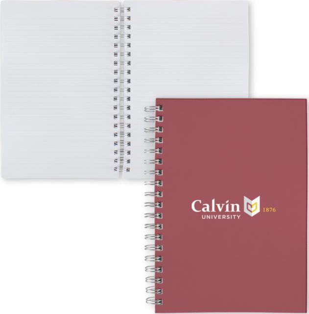 Calvin Univ Clear 7 x 10 Spiral Journal Notebook University Logo 1876 Horizontal - ONLINE ONLY