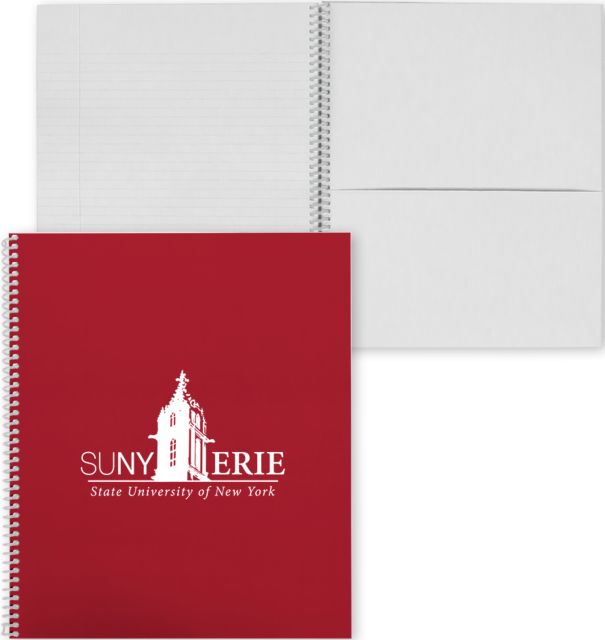 Erie CC College Spiral Notebook w/Clear Coil SUNY Erie State University of New York - Tower - ONLINE ONLY