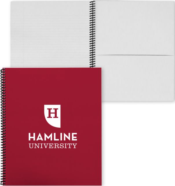 Hamline College Spiral Notebook w/Black Coil Primary - ONLINE ONLY