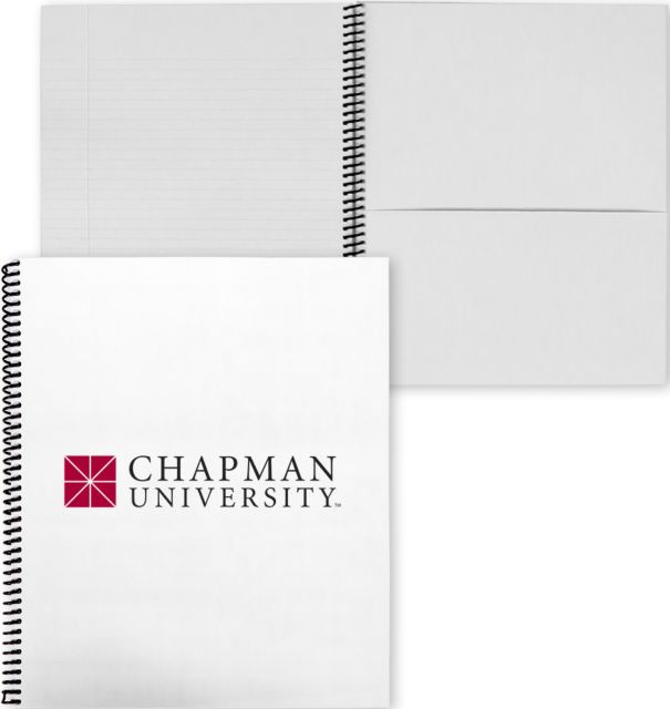 Chapman College Spiral Notebook w/Black Coil Chapman University - Institutional Mark Horizontal - ONLINE ONLY