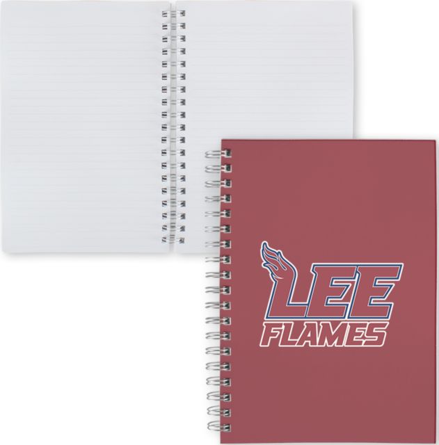 Lee University Clear 7 x 10 Spiral Journal Notebook Lee Flame - ONLINE ONLY