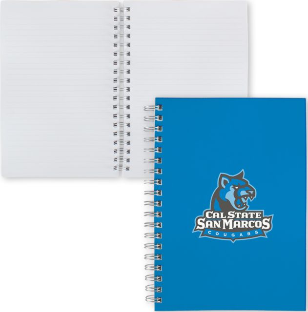 Cal State San Marcos Clear 7 x 10 Spiral Journal Notebook Primary Logo - ONLINE ONLY