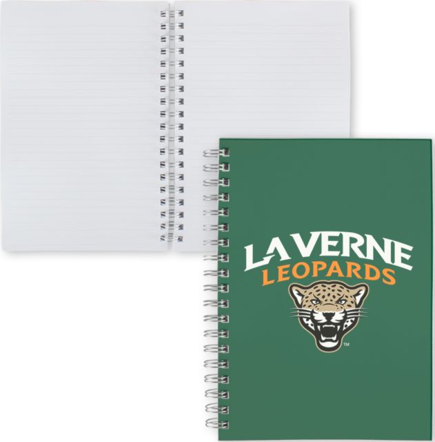 LaVerne Clear 7 x 10 Spiral Journal Notebook University of La Verne  Leopards Arched with Mascot Stacked