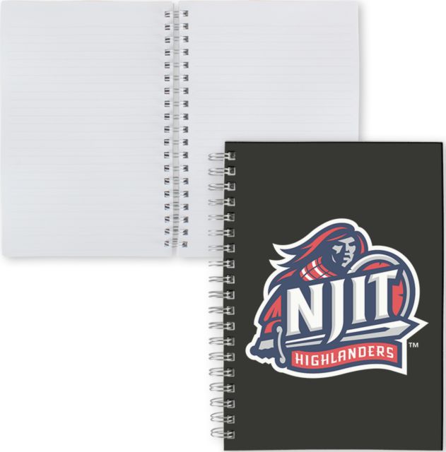 NJIT Clear 7 x 10 Spiral Journal Notebook NJIT Highlanders Mascot Mark - ONLINE ONLY