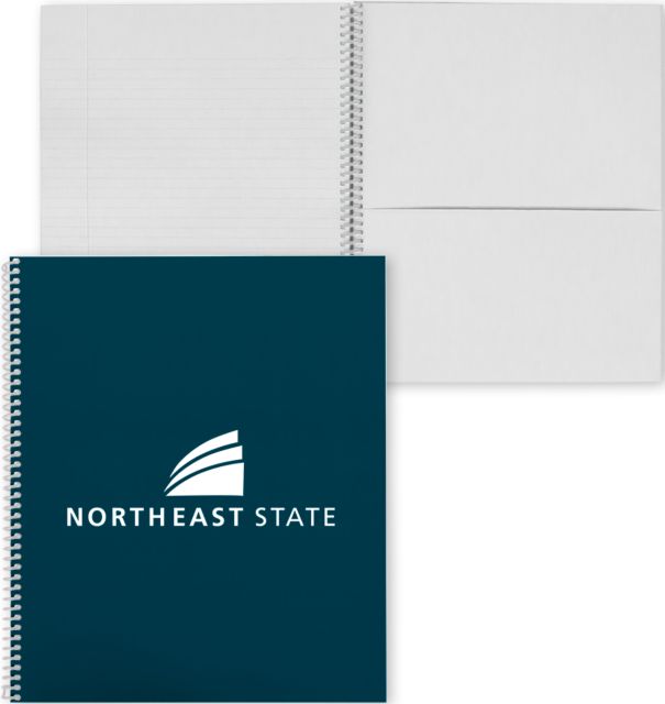 Northeast State College Spiral Notebook w/Clear Coil Northeast State with Icon Stacked - ONLINE ONLY