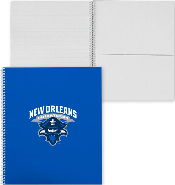 New Orleans College Spiral Notebook w/Clear Coil Primary Mark - ONLINE ONLY
