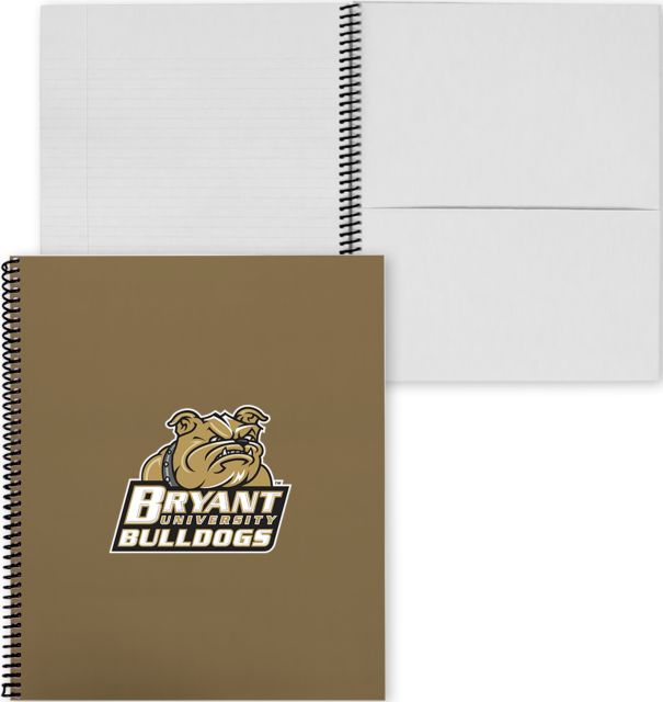Bryant College Spiral Notebook w/Black Coil Bryant Official Logo - ONLINE ONLY