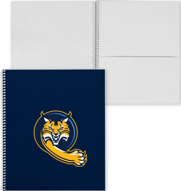 Quinnipiac College Spiral Notebook w/Clear Coil Swiper - ONLINE ONLY