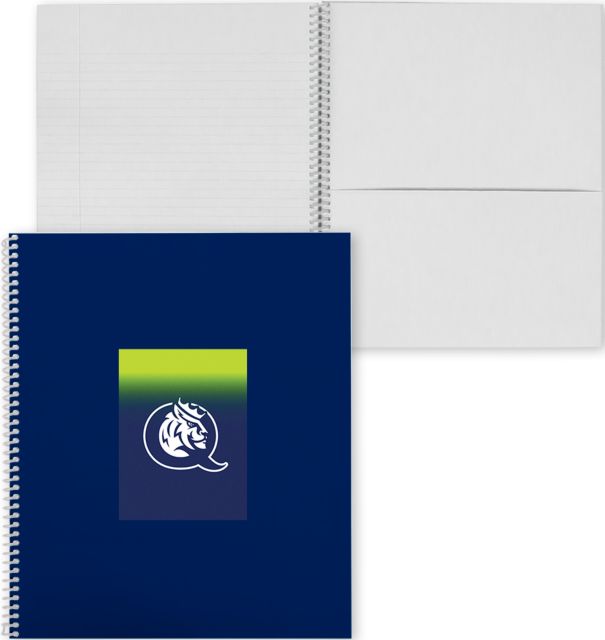 Queens U of Charlotte College Spiral Notebook w/Clear Coil Queens Athletic Mark Gradient - ONLINE ONLY