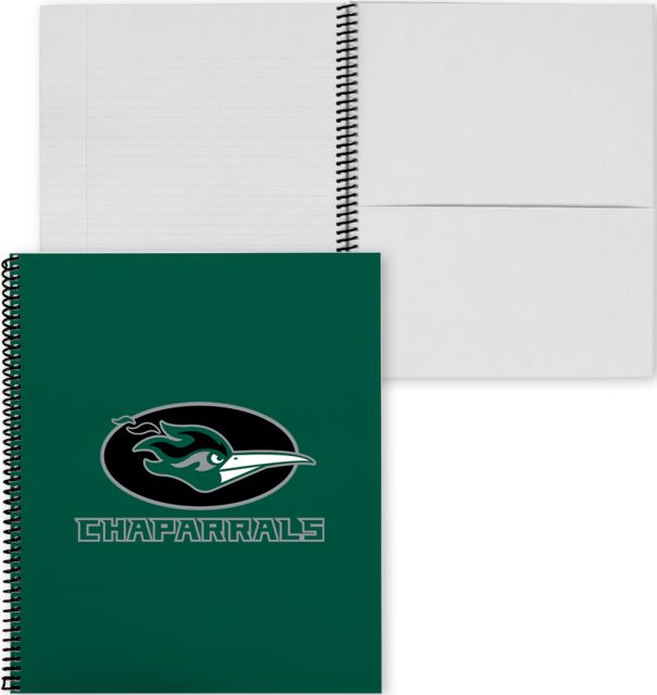 DuPage College Spiral Notebook w/Clear Coil Chaparrals Mascot with Oval - ONLINE ONLY