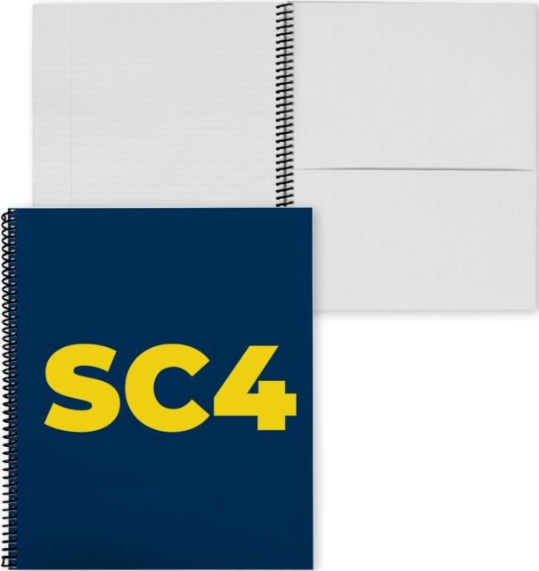St. Clair  College Spiral Notebook w/Black Coil SC4 Primary Mark - ONLINE ONLY