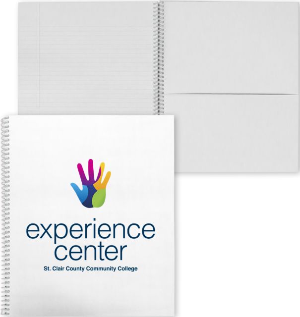 St. Clair  College Spiral Notebook w/Clear Coil St Clair CC Experience Center Stacked - ONLINE ONLY