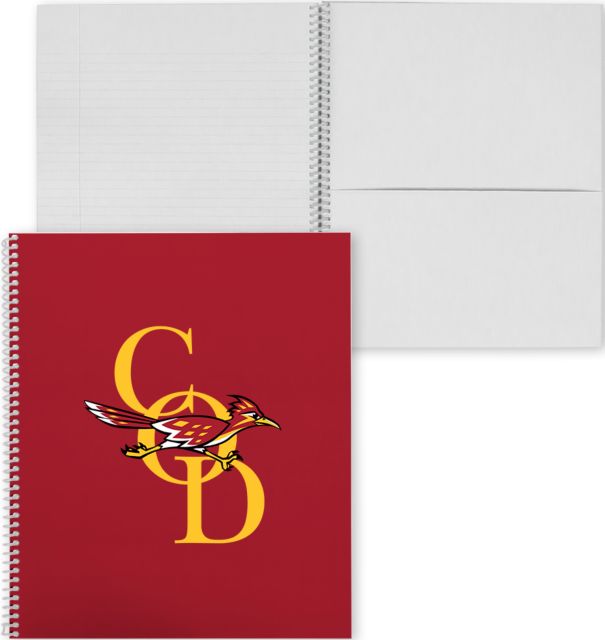 College of the Desert College Spiral Notebook w/Clear Coil COD with Roadrunner - ONLINE ONLY