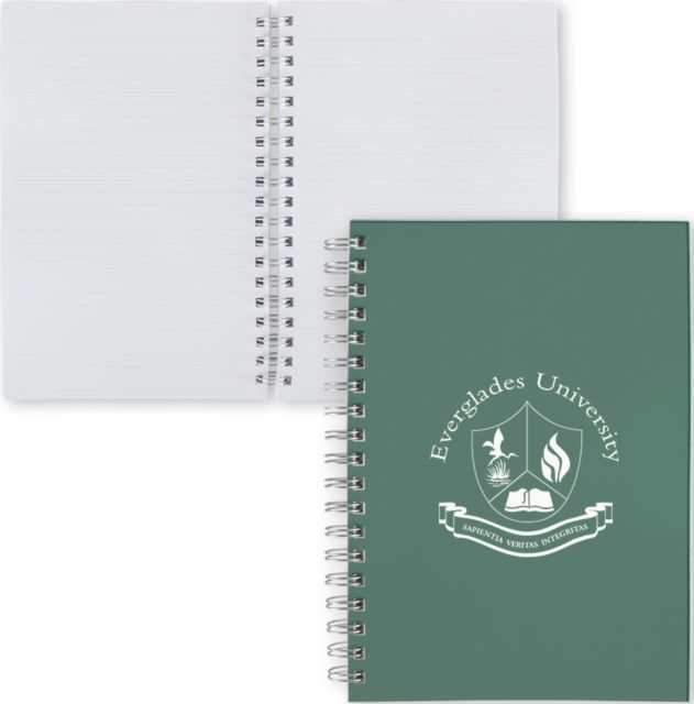 Everglades University® Clear 7 x 10 Spiral Journal Notebook EU Logo - ONLINE ONLY