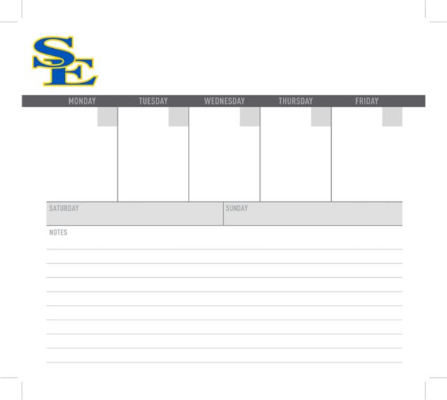 Southeastern Oklahoma State Mousepad/Week At A Glance Note Pad logo name here - ONLINE ONLY