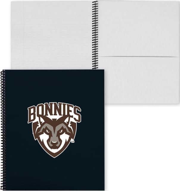 St Bonaventure College Spiral Notebook w/Black Coil St Bonaventure Primary Mascot Mark - ONLINE ONLY