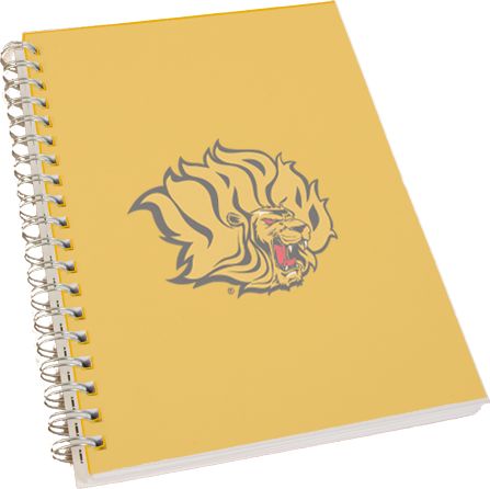 Arkansas Pine Bluff Clear 7 x 10 Spiral Journal Notebook Golden Lion Head - ONLINE ONLY