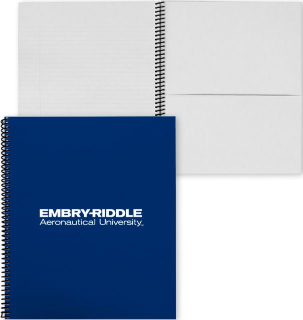 Embry Riddle Worldwide College Spiral Notebook w/Black Coil ERAU Wordmark - ONLINE ONLY