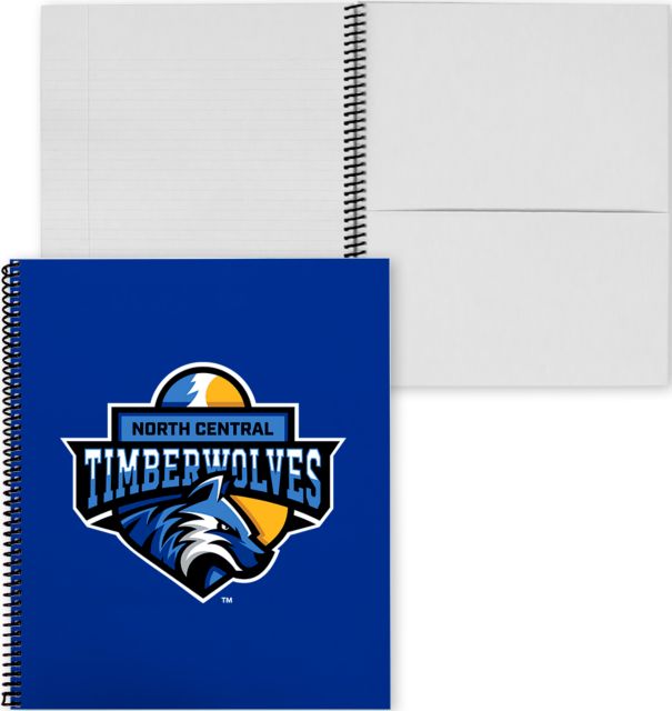 North Central Michigan College Spiral Notebook w/Black Coil North Central Timberwolves - ONLINE ONLY